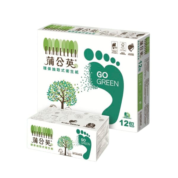 蒲公英環保抽取衛生紙 - 友善環境、純淨好用